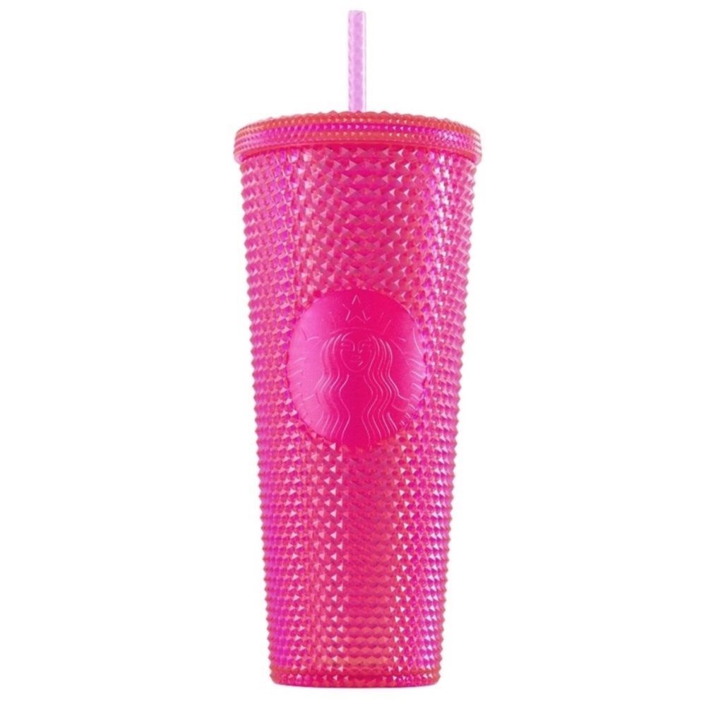 Starbucks Hot Pink Studded Cold Cup Tumbler